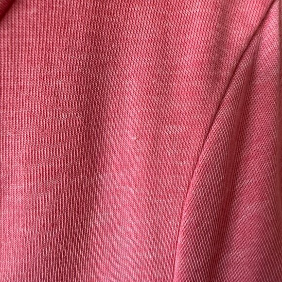 Women's XL Leith Long Sleeve Heathered Pink Scrunch Fitted Mini Dress - Picture 6 of 7